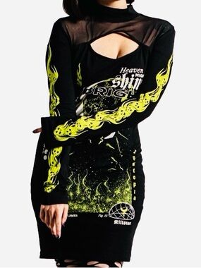 killstar pentagram skater dress Killstar Magica Velvet Pentagram Skater Dress Black